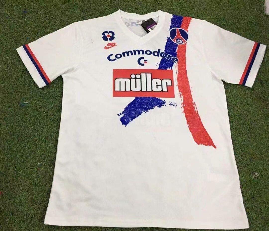 AAA Quality Paris St Germain 91/92 Away White Soccer Jersey